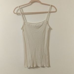 Vintage 50s 60s Pointelle Lace Undershirt Cami